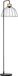 HOMCOM Lampadaire design élégant en métal avec décoration en rotin idéal pour maison bureau restaurant et café 44 x 34 x 154 cm noir