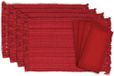 DII Variegated tafelbladencollectie, eetkamerset, tango rood, 8-delig
