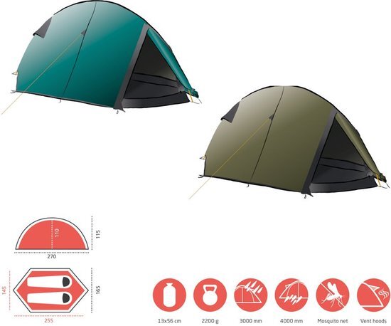 Grand Canyon Cardova 1 Tent, blue grass