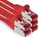 1aTTack.de - 5x 2m CAT6 Patchkabel S/FTP PIMF Afgeschermde CAT.6 RJ45 Netwerkkabel Ethernetkabel DSL LAN Router Switch Modem Patchpaneel - rood - 5 stuks