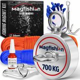 Magfishion Dubbelzijdige Magneetvissen Set 700 KG