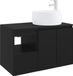 vidaXL Ensemble de meubles de salle de bain 2 pcs Bois de réaction noir