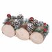 Santa's House Bougeoir en peuplier, 3 flammes, pommes de pin