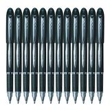 Uni-ball SX210 Jetstream Rollerball Rubberen gripzone 1,0 mm Punt 0,7 mm lijnbreedte 12 stuks zwart