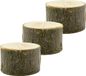 PartyDeco Naamkaart/Plaatskaart Houders - Boomschijf - Bruiloft - 12x - 3-4 cm - Hout