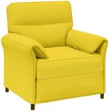 vidaXL Bank 100% polyester lichtgeel