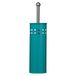 Premier Brands of America Premier Housewares Toiletborstelhouder vrijstaande turquoise afwerking toiletborstel en houder set satijn roestvrij staal modern ontwerp voor badkamers 38 x 10 x 10
