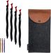 Markenlos Unieke stabiliteit haringen tenten - grote aluminium tentharingen (25 cm) - set van 6 of 8 stuks met tas en reflecterend koord - camping grondankers (4x aluminium zwart)