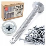 Zelfborende Lun Fix Zelfborende metaalschroeven 4x51mm platkop 250 stuks