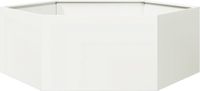vidaXL Plantenbak zeshoek 138x120x45 cm staal wit