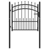 vidaXL Hekpoort EMMEN met stalen pinnen 104x97 cm zwart