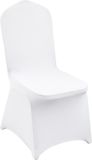 VEVOR 200 Stuks, Wit, Stoelhoezen Gemaakt van Elastisch Spandex voor Klapstoelen, Universeel Passende Stoelhoezen, Afneembare en Wasbare Hoezen, voor Bruiloften, Feestdagen, Feesten, Feesten, Dineren
