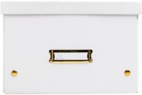 Exacompta 5x Opbergdoos in karton 27x36x19cm Neo Deco, vlak geleverd - Wit