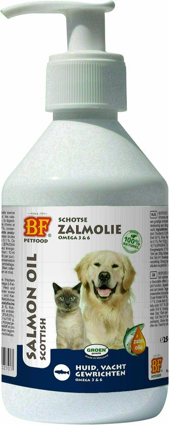 BIOFOOD Zalmolie - Hond - Voedingssupplement - Doseerpomp - 250 ml