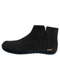 Glerups Warme Vilten Pantoffel Boot Zwart Rubber Zool