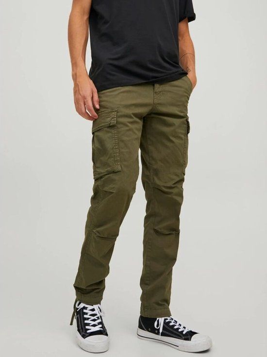JACK & JONES Ace Tucker Cargoa loose fit heren cargo broek groen (Maat: 30/32)