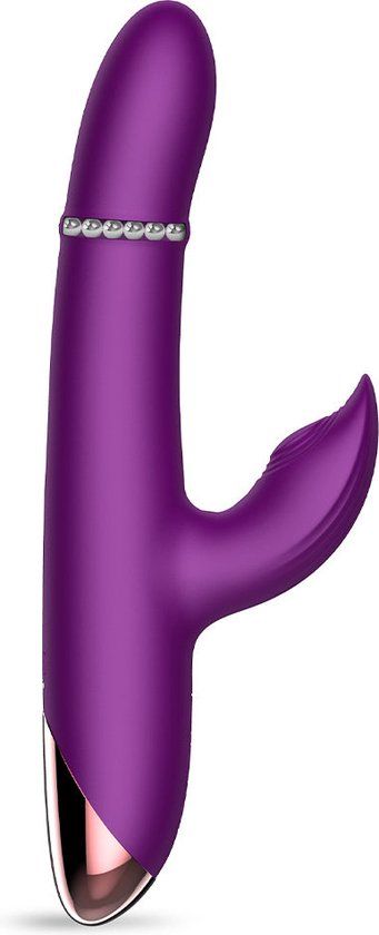 Intoyou - Sendel - Rabbit Vibrator met Bewegende Kralenring en App Control - Paars