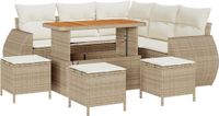 vidaXL Banc de jardin beige et crème