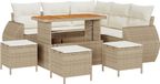 vidaXL Banc de jardin beige et crème