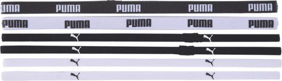 PUMA AT Sportbands (6 stuks) | Dames | Zwart/Wit