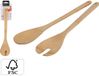 Excellent Houseware Saladebestekset 2-delig Hout Bruin