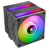 Mars Gaming MCPU-X26, Dual Tower CPU-koeler 350W TDP, 2x 120mm ARGB Infinity Mirror ventilatoren, 6 Heatpipes HCT, Koperen kern, FDB-lagers, Stille modus, Intel LGA en AMD, Zwart
