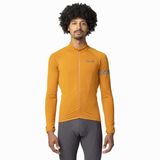 AGU Essential Maillot de cyclisme manches longues Thermo Maillot de cyclisme Hommes Orange S Respirant Intérieur brossé 3 poches arrière