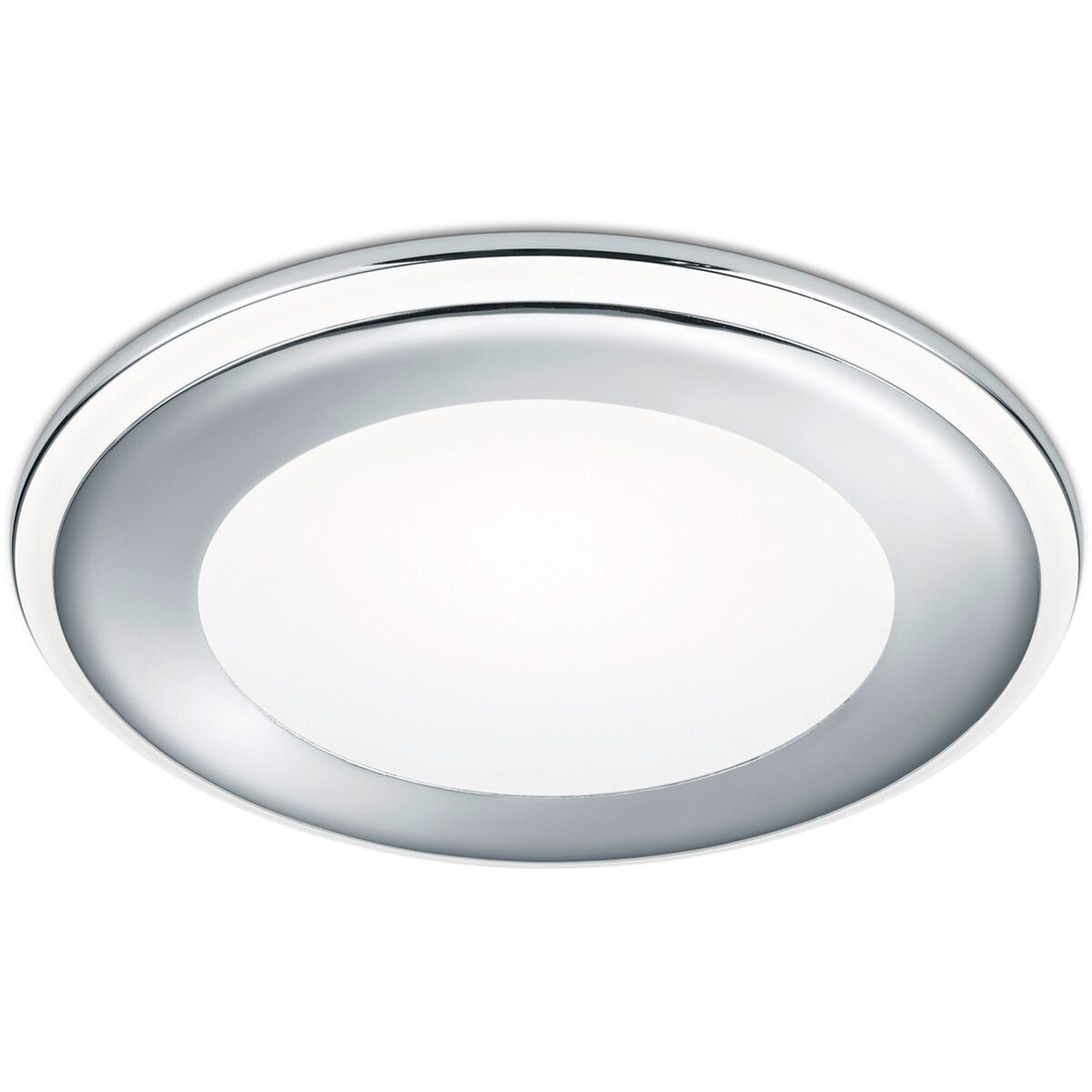 BES LED Trion Auran Inbouwspot - 10W - Warm Wit 3000K - Rond - Mat Chroom - Kunststof