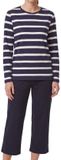 Ammann Dames pyjama Mix & Match night sky gestreept lange mouw 100% Katoen 3XL