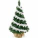 Merkloos / Sans marque Inge's Christmas Decor Gmbh Kunst kerstboom - 75 cm - jute zak - met folieslinger wit - kunstboom