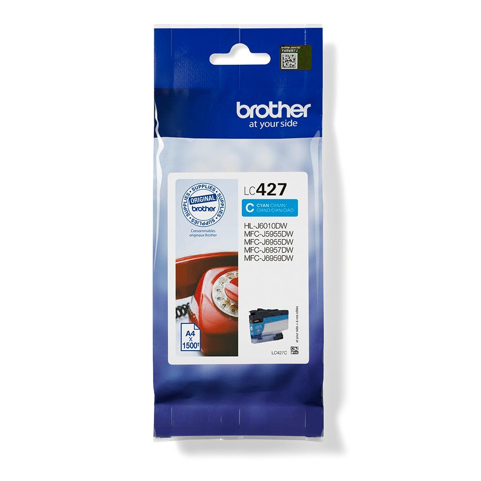 Brother LC-427C Cyan Ink Cartridge - Original - Standard Yield - 1500 Pages