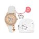 Tikkers Meisje analoog kwarts horloge met PU riem ATK1063, Kleur: wit, riem