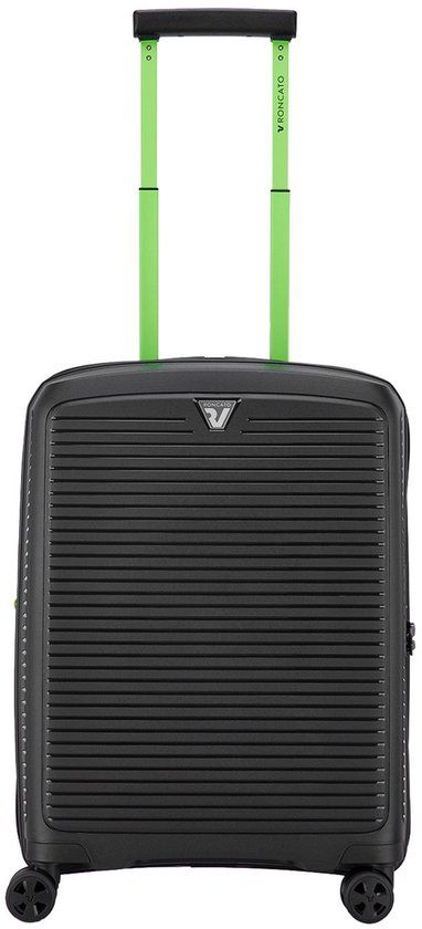 Roncato Arcade Handbagage Spinner 55 cm - Uitbreidbaar 40/47 liter - Zwart