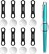 Allecto Plus - Porte-stylo magnétique pour bureau et réfrigérateur - 8 pièces - Noir