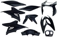 Edge Plaatset 9-delig voor Yamaha Aerox tot bouwjaar 2014 - Zwart Metallic