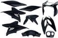 Edge Plaatset 9-delig voor Yamaha Aerox tot bouwjaar 2014 - Zwart Metallic