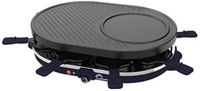 Little balance Raclettemachine - Multi kaas - 1200 W - 8 personen - Afneembare grill/crêpe - Nachtblauw
