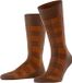 Burlington Buffalo Check gedessineerd wol sokken heren bruin - maat 40-46