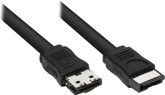 Delock eSATA datakabel - plat - SATA300 - 3 Gbit/s - zwart - 1 meter