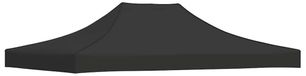 Toit de tente de réception 4,5 x 3 m Noir pour pavillon