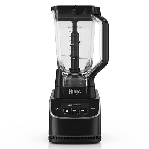 Ninja UltraCrush blender, 3 snelheidsinstellingen, handmatige Pulse (Puls)-modus, grote kan met maximale inhoud van 1,9 liter, maak smoothies, dips, sauzen en meer, Zwart BP201EU