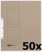 ELBA 100551887 Inhaakmappen Smart Line hele voordeksel pak van 50 stuks met commerciële stiksels van 250 g/m² karton grijs