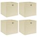 VidaXL Opbergboxen 4 st 32x32x32 cm stof crèmekleurig