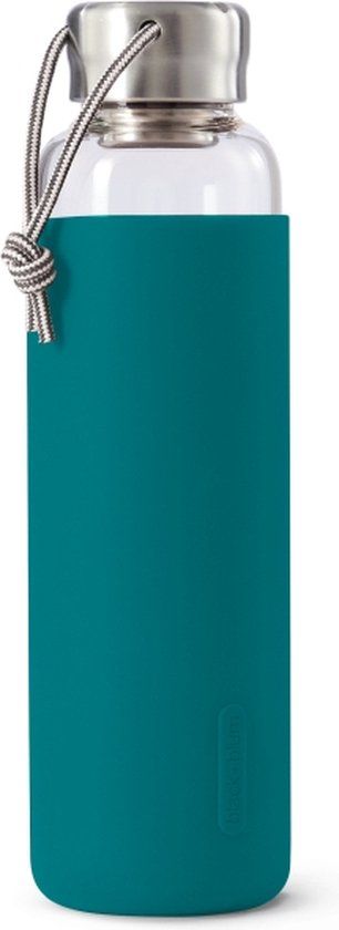 Black+Blum Glazen Waterfles - 600ml - Blauw