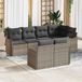 Maison Exclusive - Set van 7 kussens voor tuinbank, grijs, van polyrotan