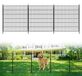 Clôture de jardin en métal - Bordure décorative - 10 éléments, 81x74 cm - Pas de creusage nécessaire - Clôture pour animaux en acier inoxydable - Convient pour jardin, terrasse et parterres de fleurs