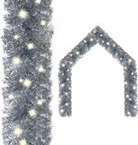 vidaXL Kerstslinger met LED-lampjes - 20 m - zilverkleurig