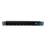 Infitronic - INSV1004 – 19 inch 8-voudige stekkerdoos stroomverdeler 1U met schakelaar