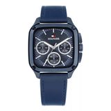 Tommy Hilfiger Herald 1792219 Horloge - Leer - Blauw - Ø 38 mm