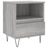 VidaXL Table de chevet 40x35x50 cm bois de pin gris couleur chêne sonoma